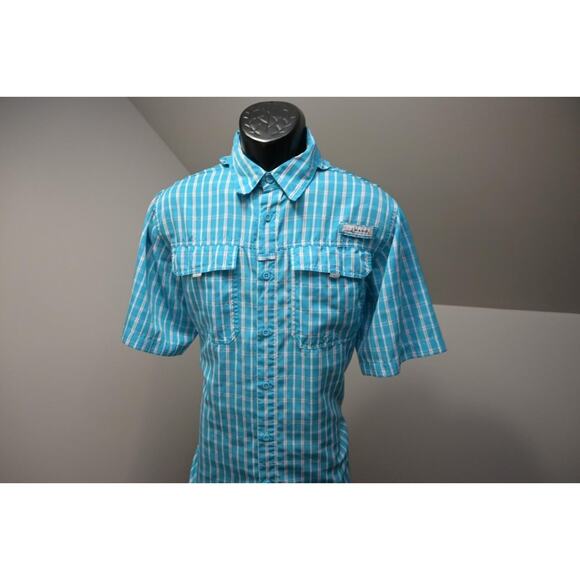 Habit Vented Fishing Shirt Plaid Short Sleeve Camp Outdoors Mens Size Medium - Picture 1 of 11